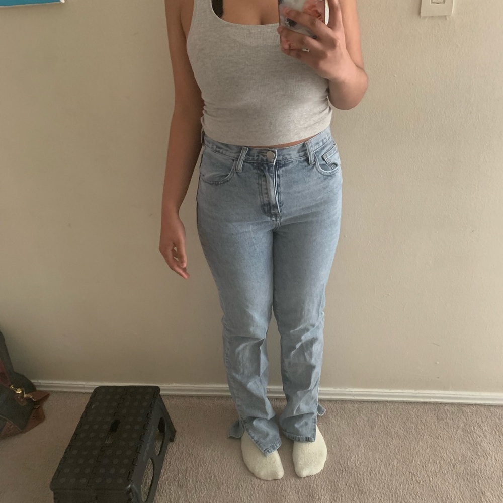 Boohoo Split Hem Jeans